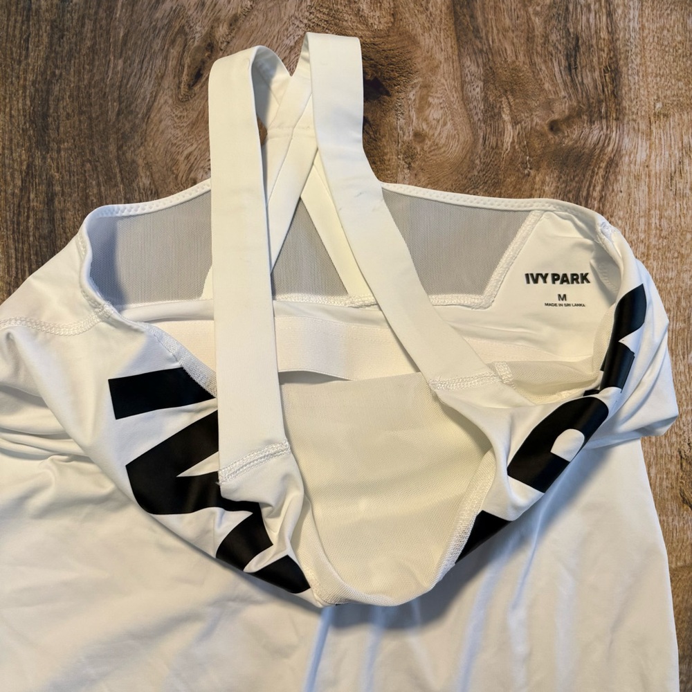 IVY PARK White Tank Top with Black Logo - Picture 4 of 7